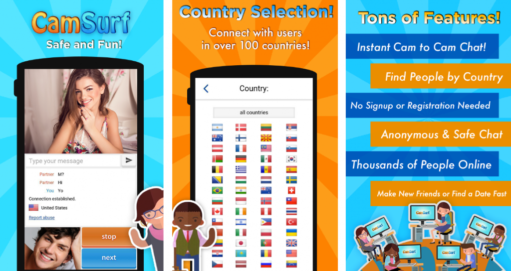 Camsurf; 100 FREE & Safe cam Messenger for Making New Friends