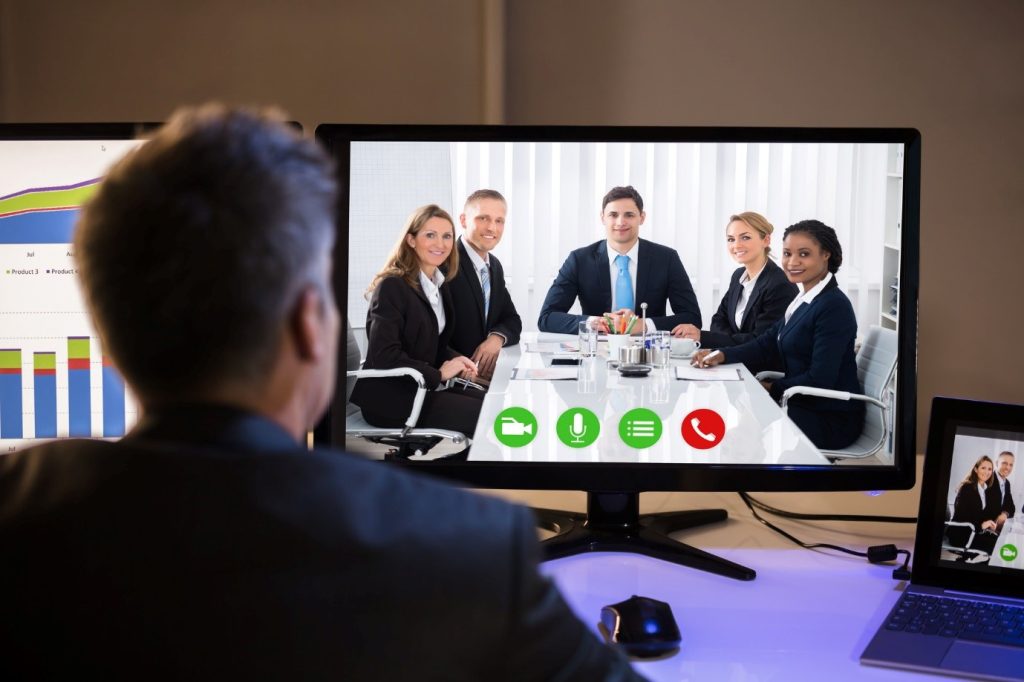 video conference with other associates