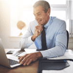 working man smiling